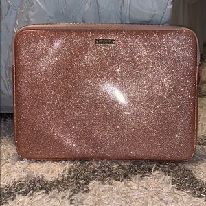 Kate spade ♠️ Rose gold glitter 13” laptop sleeve